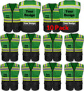Safety Vest Customize Logo with 5 Pockets & Zipper - High (Style 26T9)