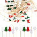 Christmas Cocktail Picks - Festive Snowflake Decor