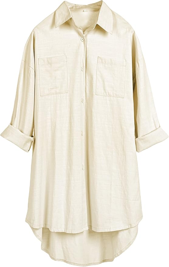 Bianstore Women's Oversized Linen Shirts for Stylish Comfort