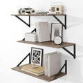 Heimlove 24in x 12in Deep Floating Wall Shelves Set of 3 - Wide