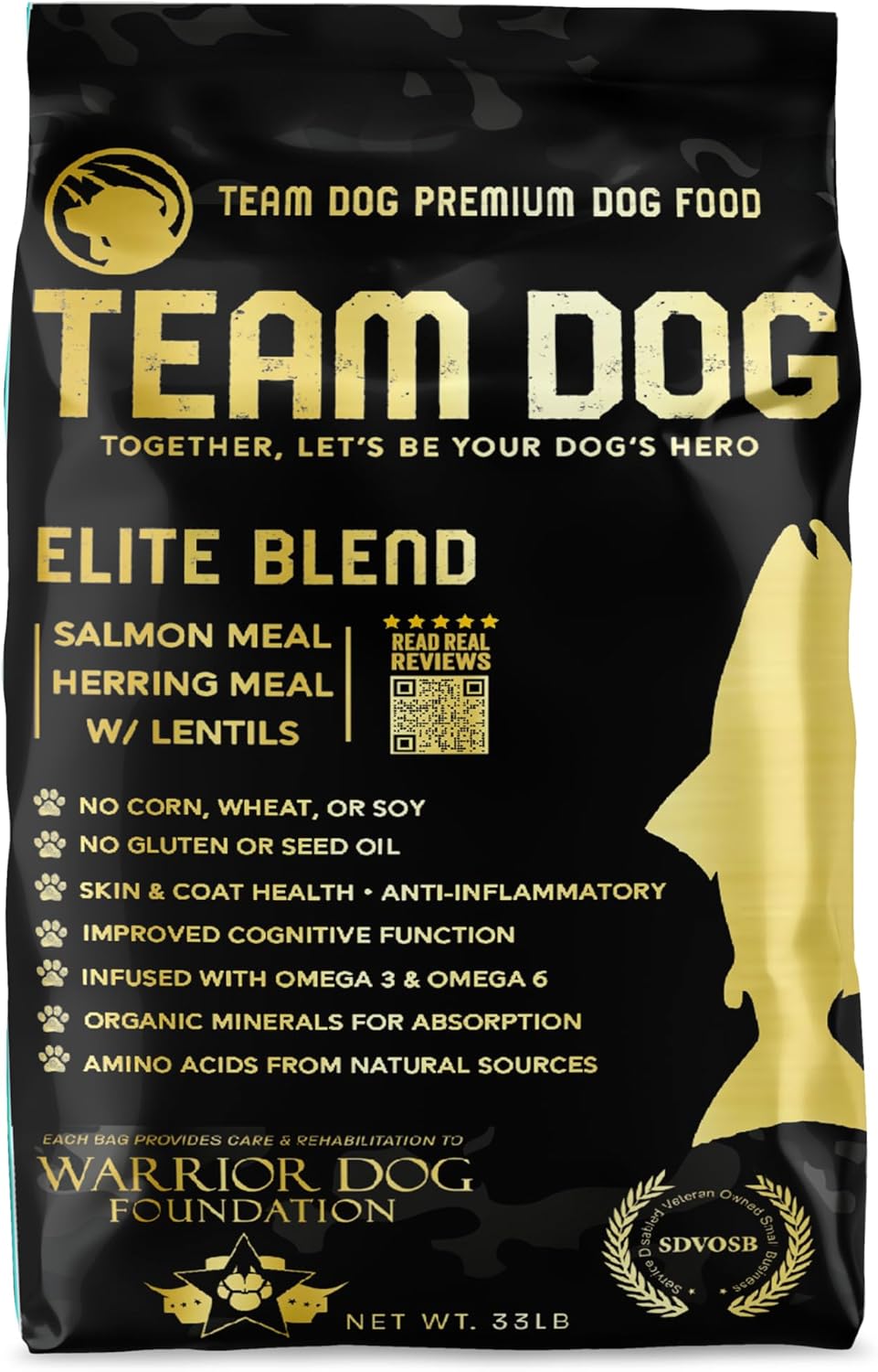 Team Dog Elite Blend Salmon Dog Food for Sensitive Stomachs