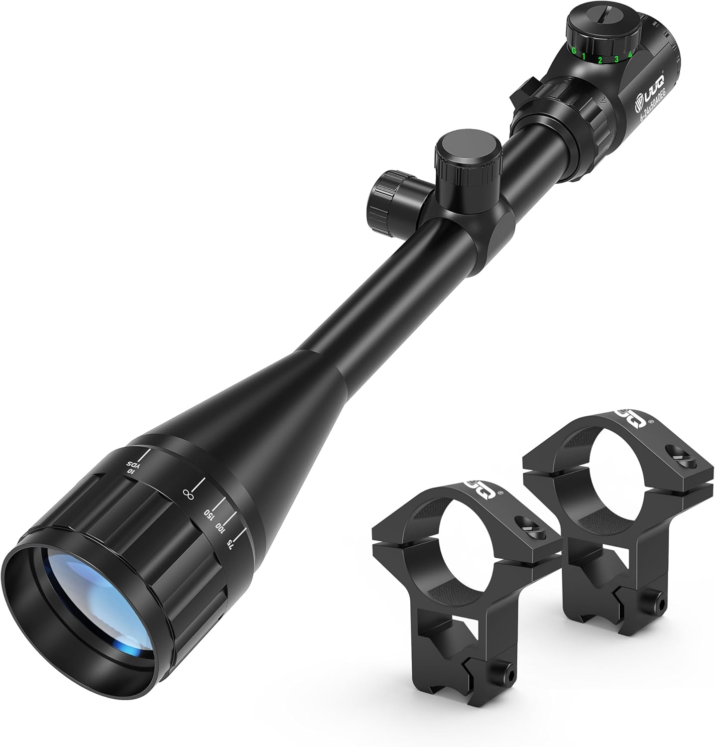UUQ 6-24x50 AO Rifle Scope for Long-Range Shooting Needs