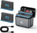 Insta360 X5 Battery Charger Set with Dual-Slot Fast Charging Hub