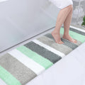 Buganda Microfiber Striped Bathroom Rug Bath Mat - Extra Thick Comfort