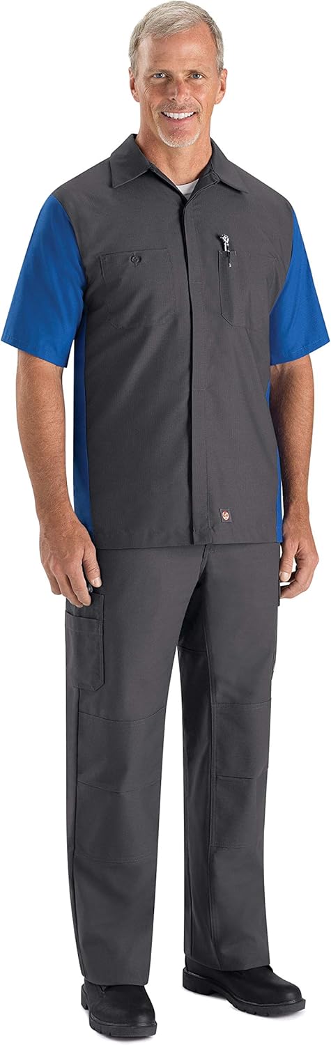 Red Kap Men's Ripstop Crew Shirt for Comfort and Durability