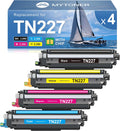 MYTONER TN227 High Yield Toner Cartridge 4 Pack for Brother Printers