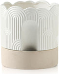Self Watering Plant Pot 8 in Ceramic Planter - Wick System