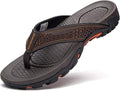 Mens Sport Flip Flops Comfort Casual Thong Sandals for Men - Black