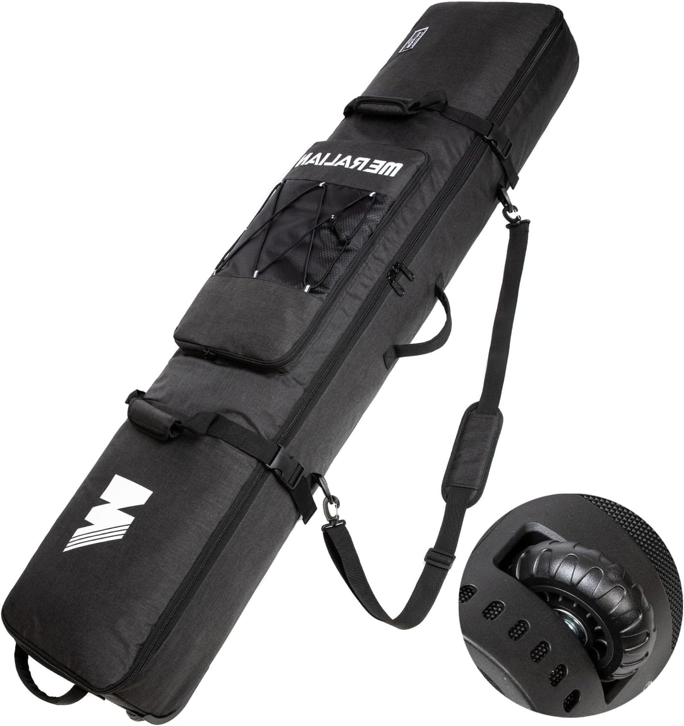MERALIAN Padded Roller Snowboard Bag - Easy Transport & Storage