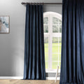 Midnight Blue Velvet Blackout Curtain - 96 Long, HPD