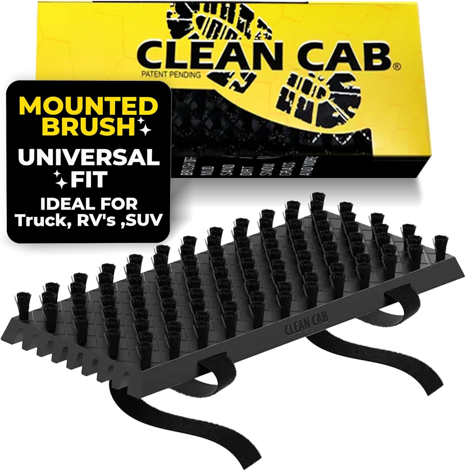 Universal Fit Truck Step Mounted Brush for Clean Boots Anywhere