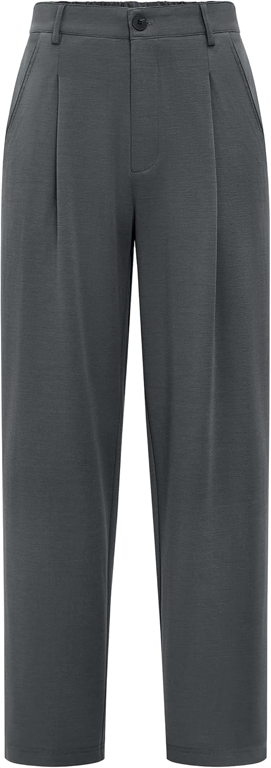 Arach&Cloz Women's Stretch Wrinkle-Free Comfort Ankle Pants