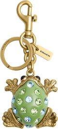 Coach Bag Charm Frog Keychain - Sparkly Resin Accent for Bags
