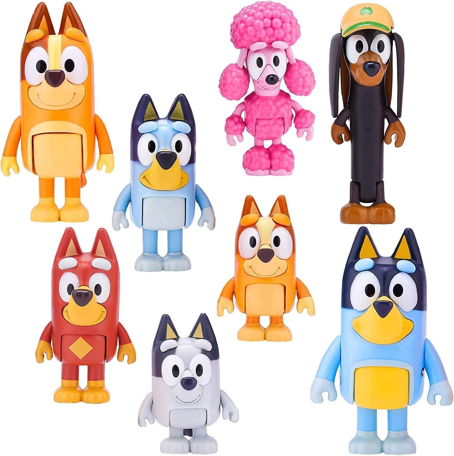 Wolfs-Bluey Figures Toys Set - Fun Family & Friends Action Figurines!