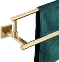 KOKOSIRI 32-in Double Towel Bars Brushed Gold - Space Saving Design
