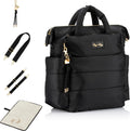 Midnight Black Dream Convertible Diaper Bag - Convertible Puffer Tote