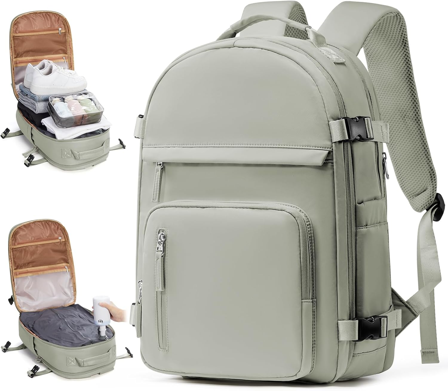 Coofay Vacuum Backpack Travel with Pump for Easy Packing
