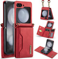 Samsung Galaxy Z Flip 6 Case with Crossbody Wallet - Retro Leather