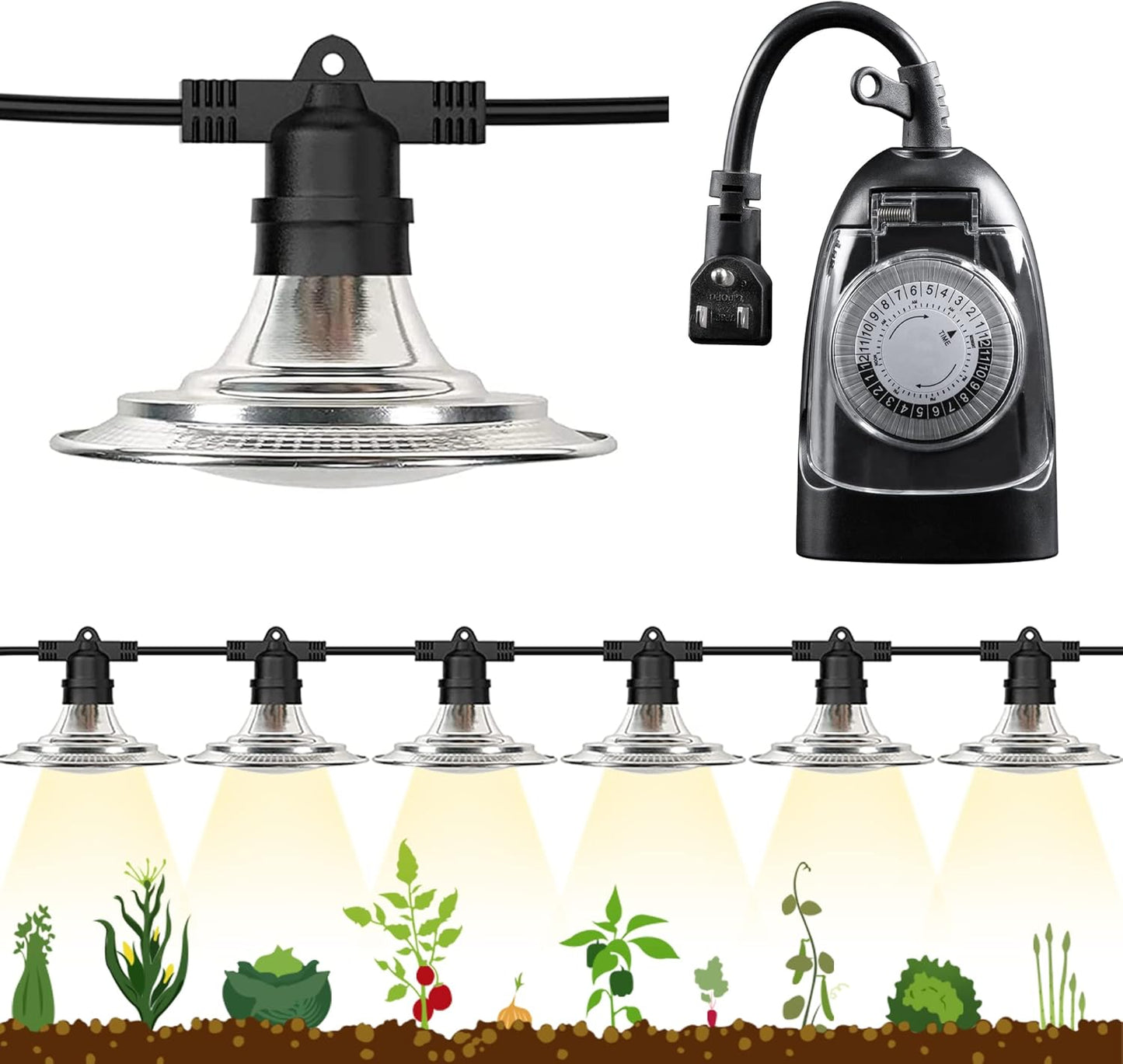 Espird 6-Light LED Grow Light: Full Spectrum for Healthy Plants