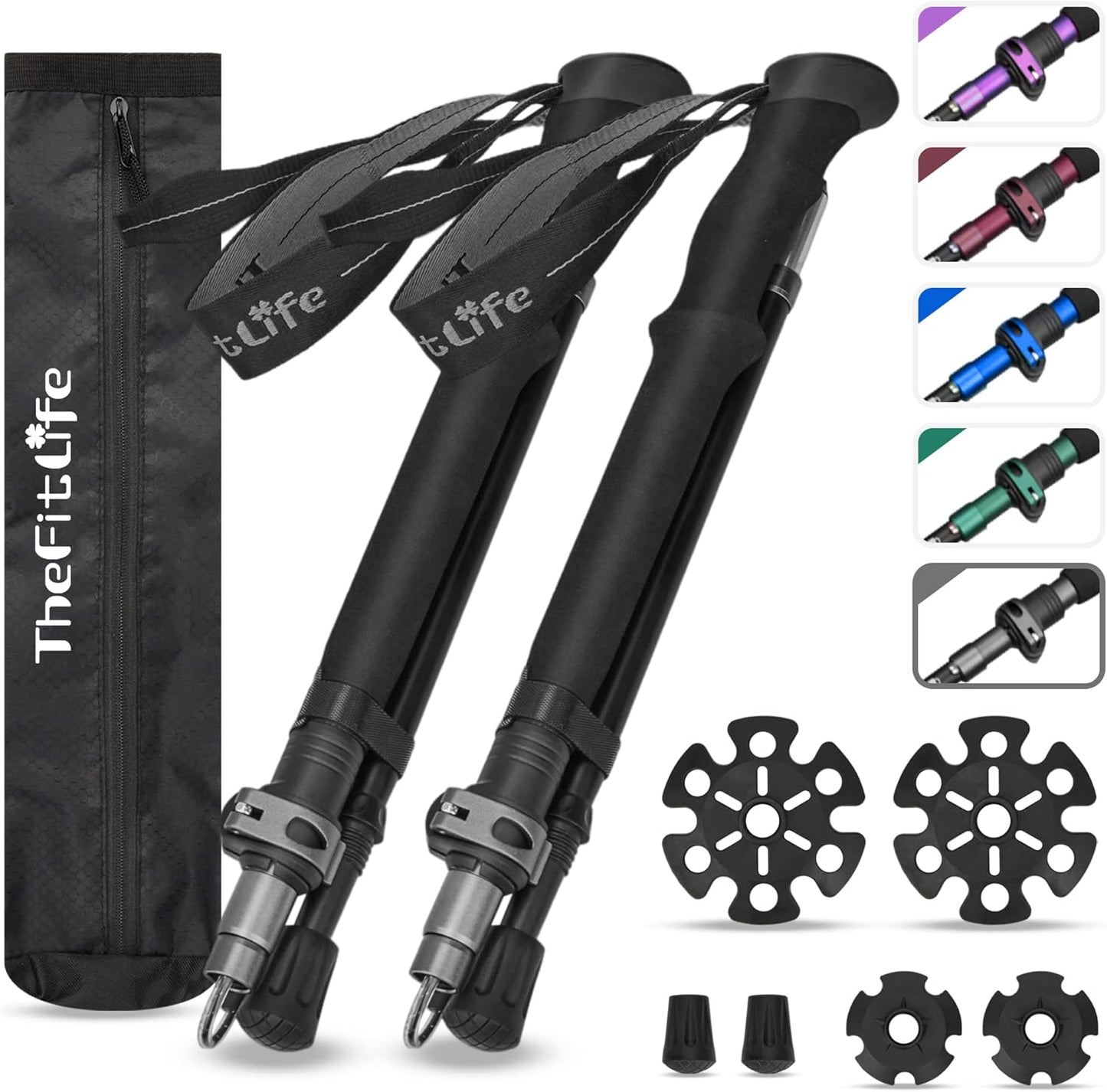 TheFitLife Lightweight Trekking Poles - Comfort & Durability!