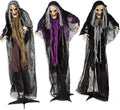 Halloween Witch Yard Stakes Set - 3 Witches Holding Hands 3.6 ft