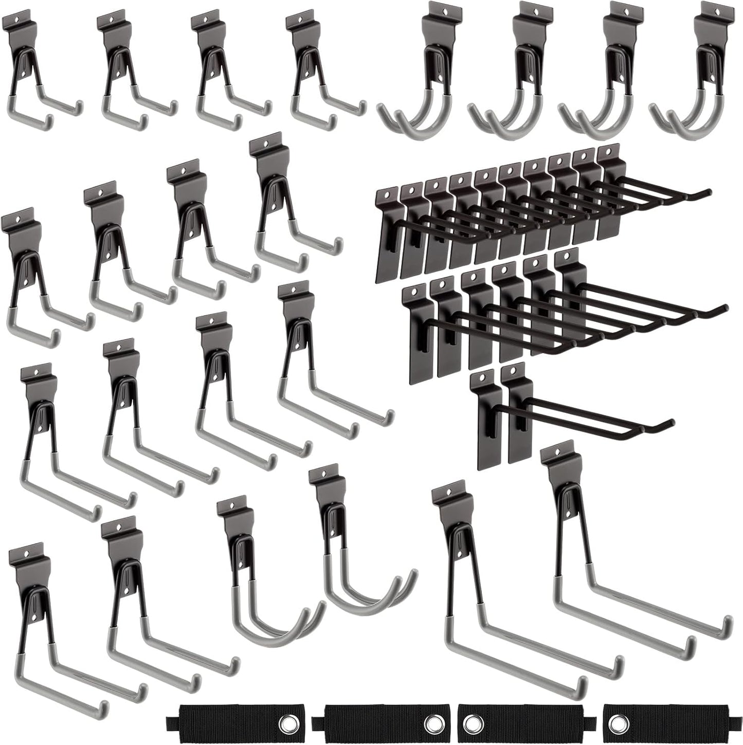 Heavy Duty Slatwall Hooks & Hangers for Garage Organization