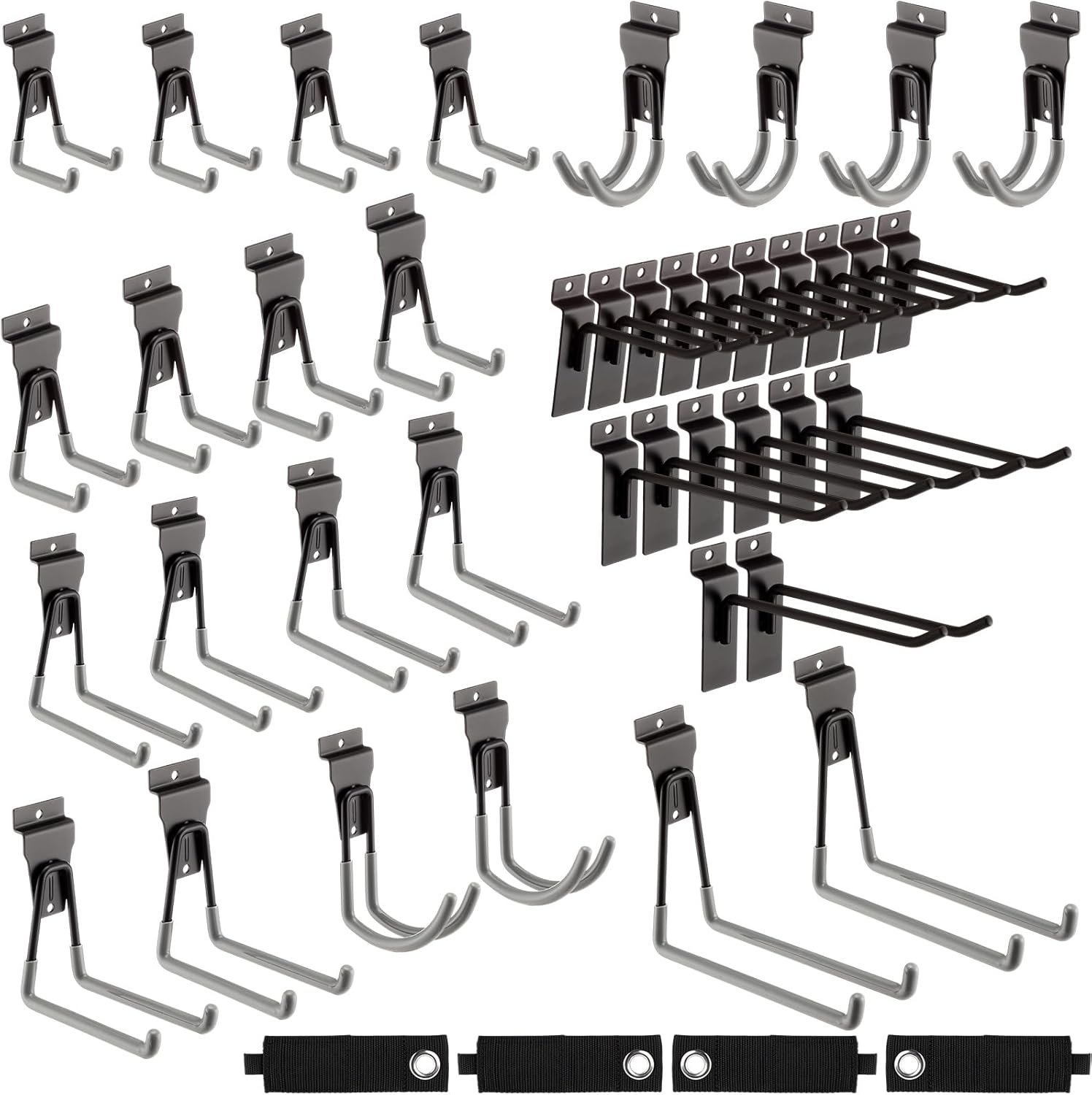 Heavy Duty Slatwall Hooks & Hangers for Garage Organization