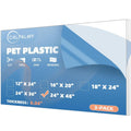 3 Pack PET Sheet Panels 24 in x 48 in x 0.04 in - Clear Shatterproof