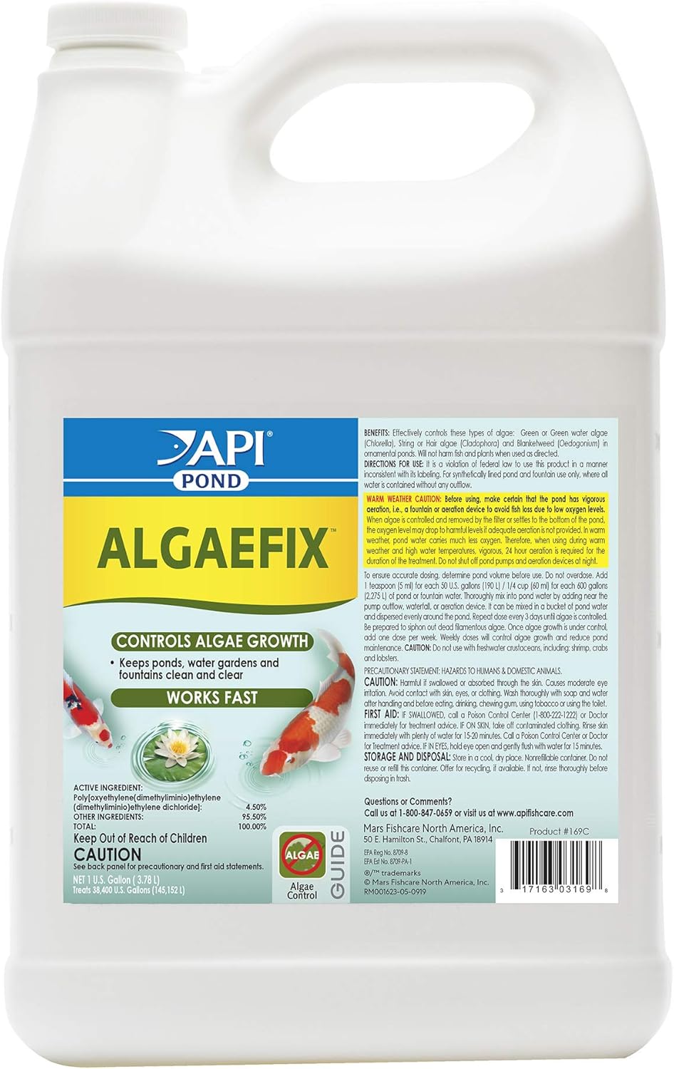API POND ALGAEFIX Algae Control 1-Gallon Bottle for Ponds