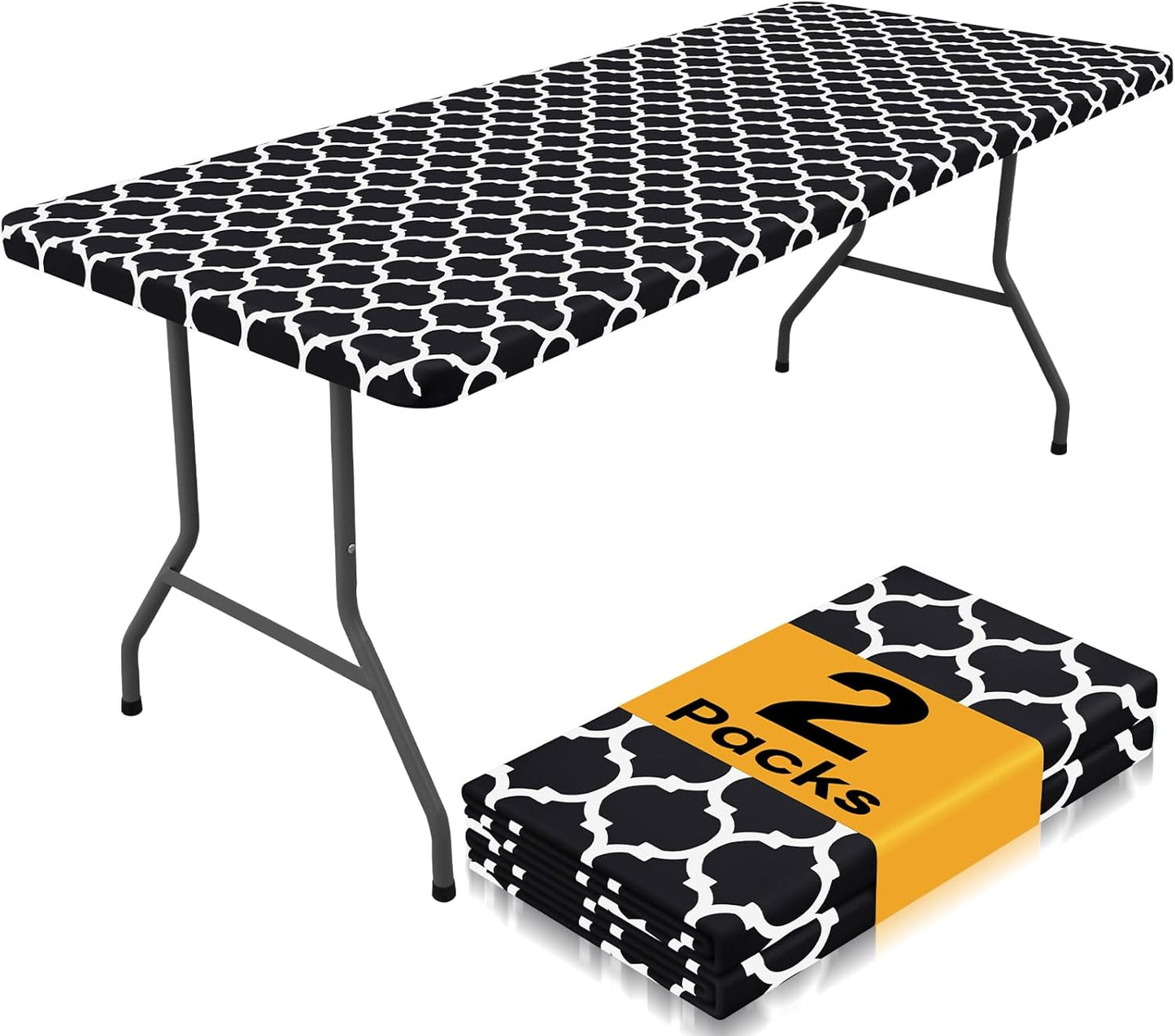 Smiry 2 Pack Rectangle Table Cloths for Outdoor Dining Needs