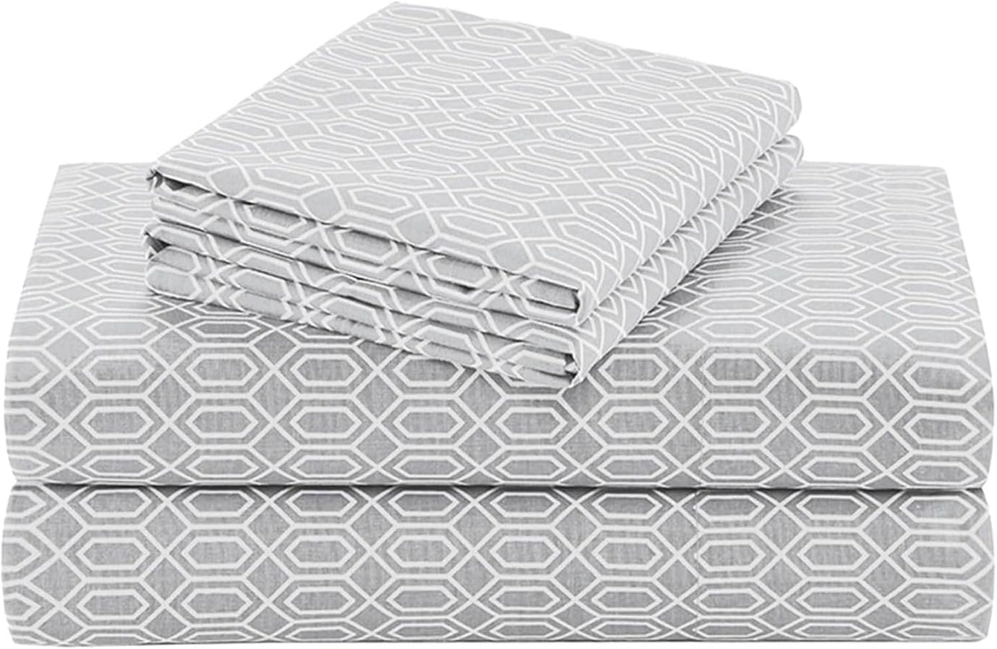 Comfort Spaces 100% Cotton Sheet Set for King Size Bedding
