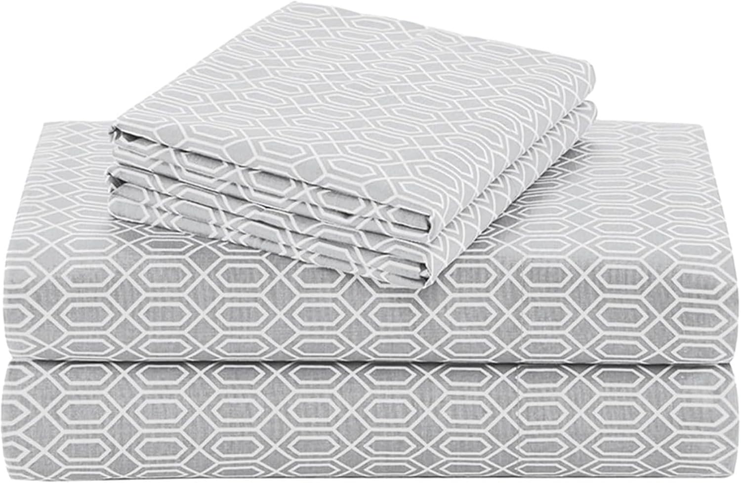 Comfort Spaces 100% Cotton Sheet Set for King Size Bedding