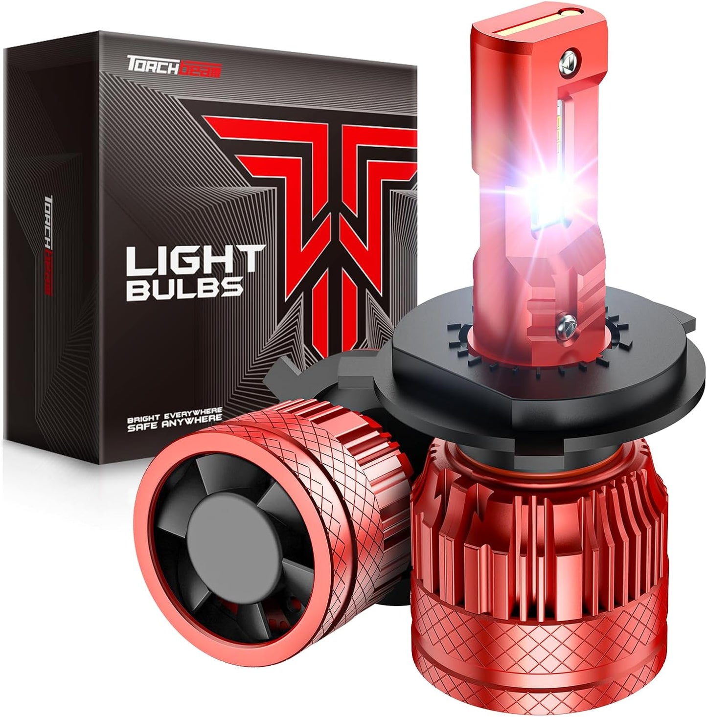 Torchbeam H4 9003 Bulbs: 1000% Brighter, 6500K Cool White Lights