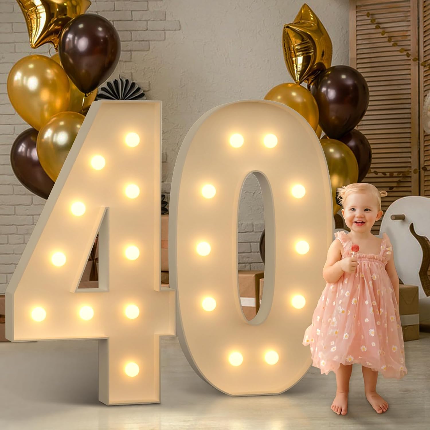 Marquee Numbers 40 for 40th Birthday Party Decorations