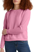 Hanes Women's EcoSmart V-Notch Crewneck Sweatshirt - Midweight Fleece