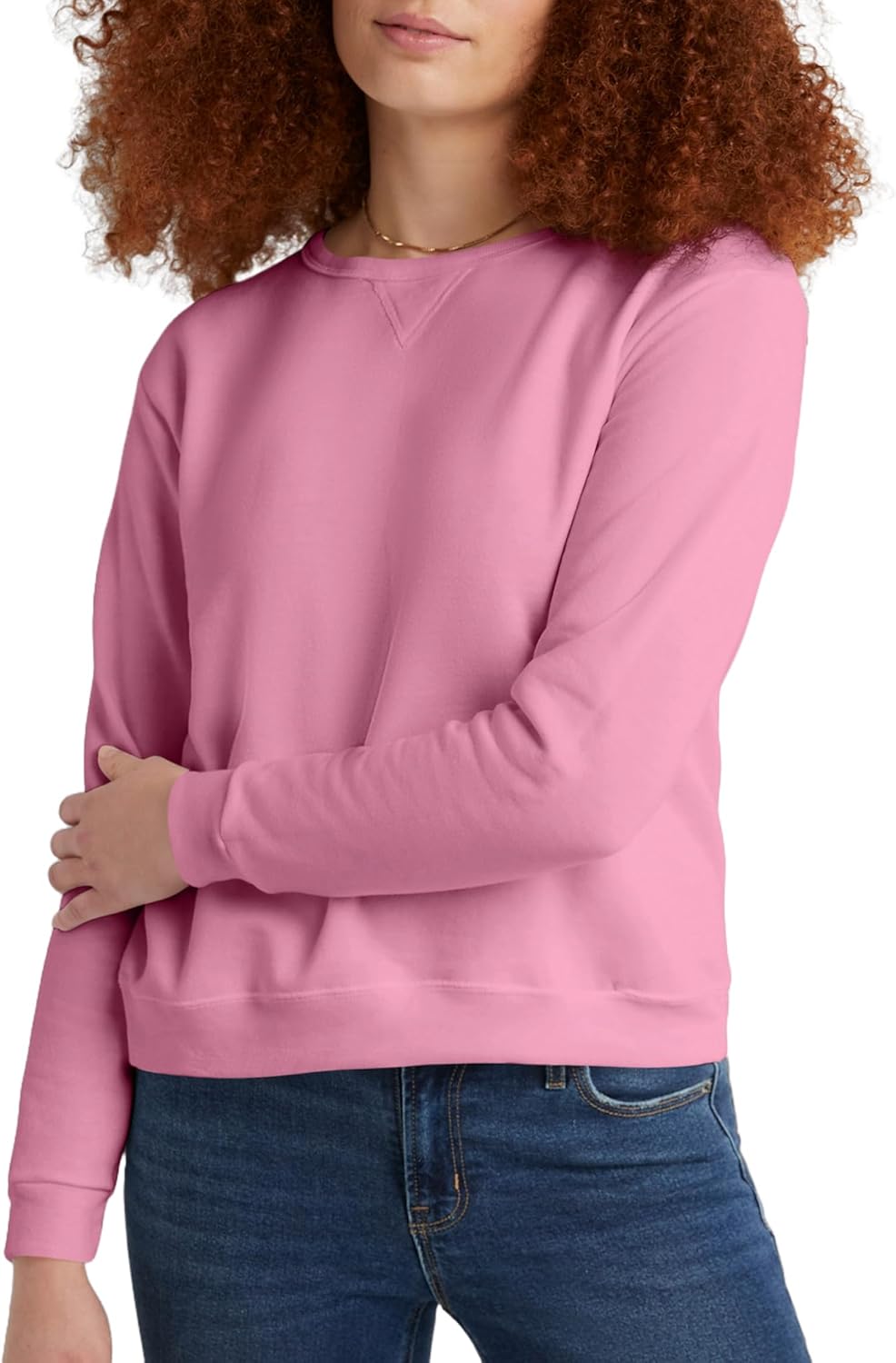 Hanes Women's Ecosmart V-Notch Sweatshirt - Cozy Fleece Comfort