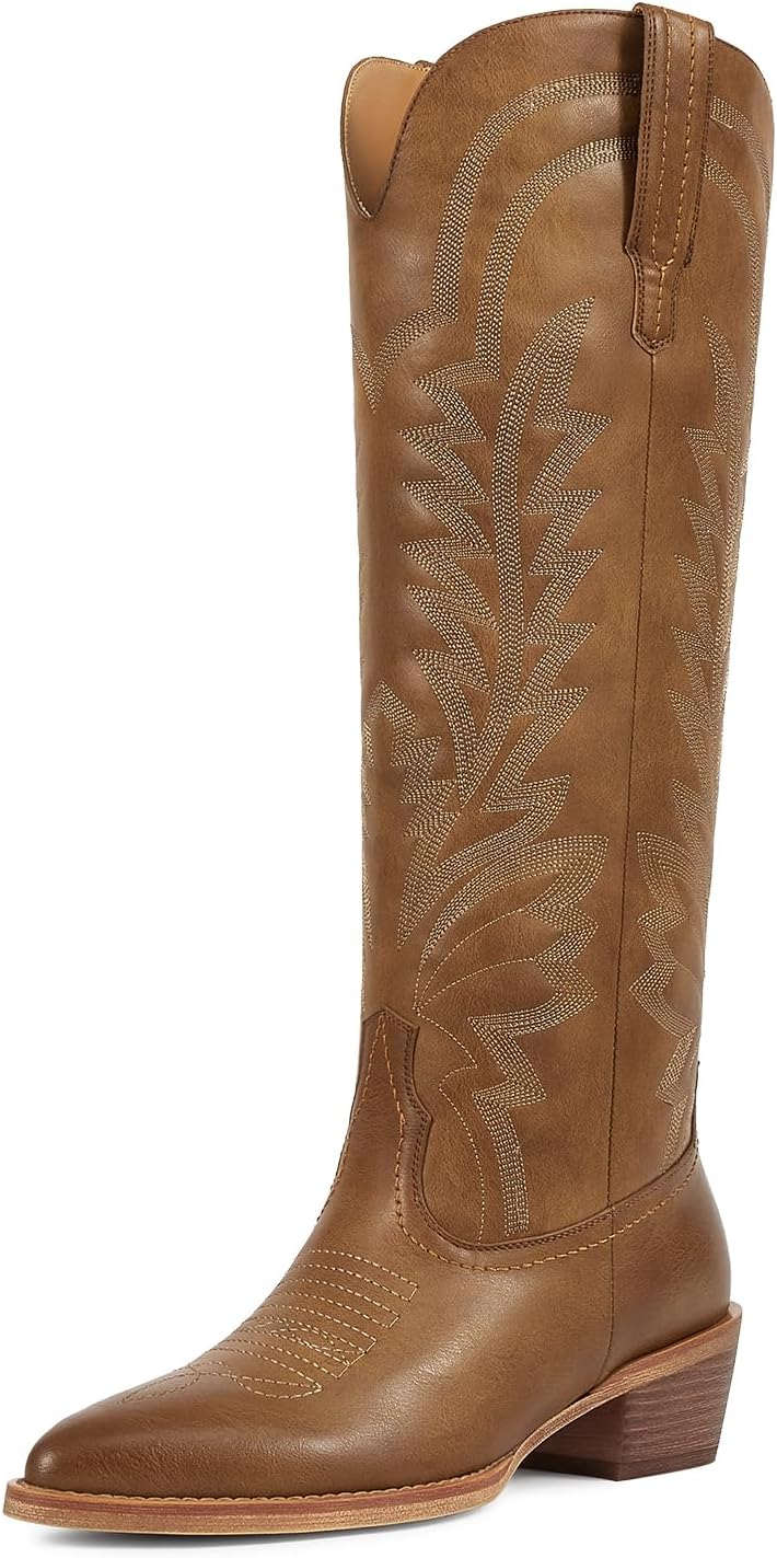 ISNOM Cowboy Boots for Women with Classic Western Style