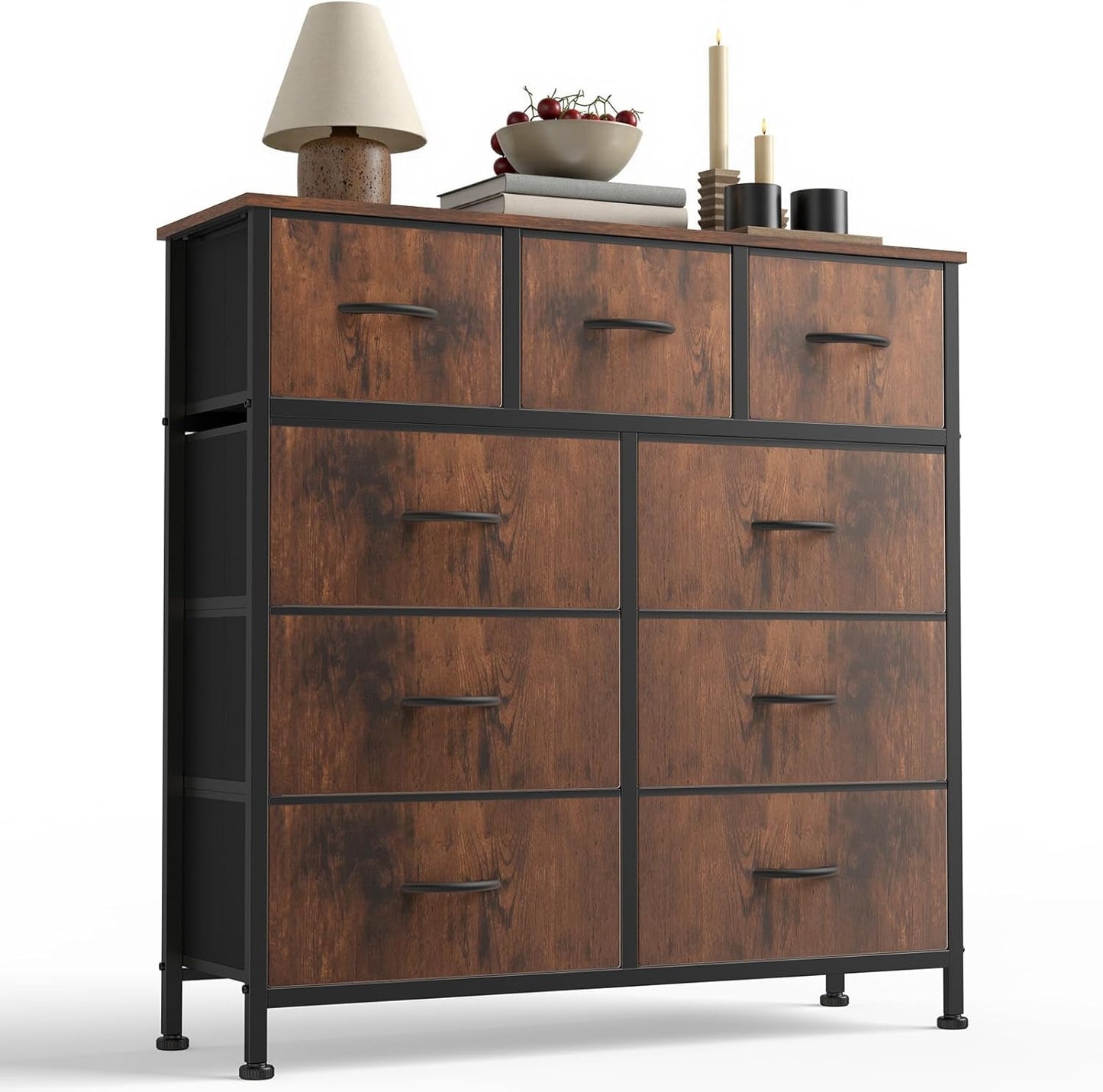 9-Drawer Fabric Dresser Storage Tower for Modern Living Spaces
