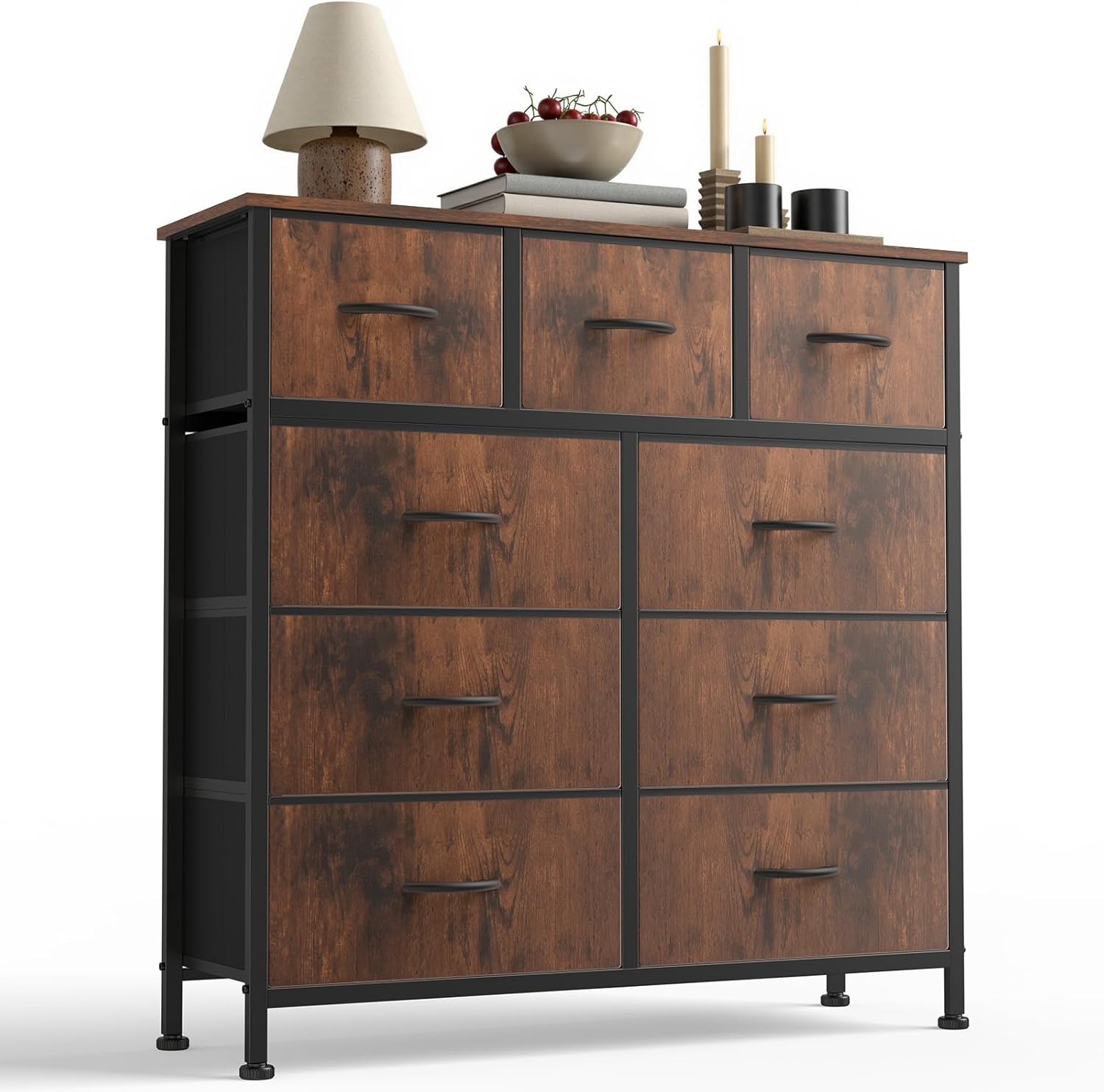 9-Drawer Fabric Dresser Storage Tower for Modern Living Spaces