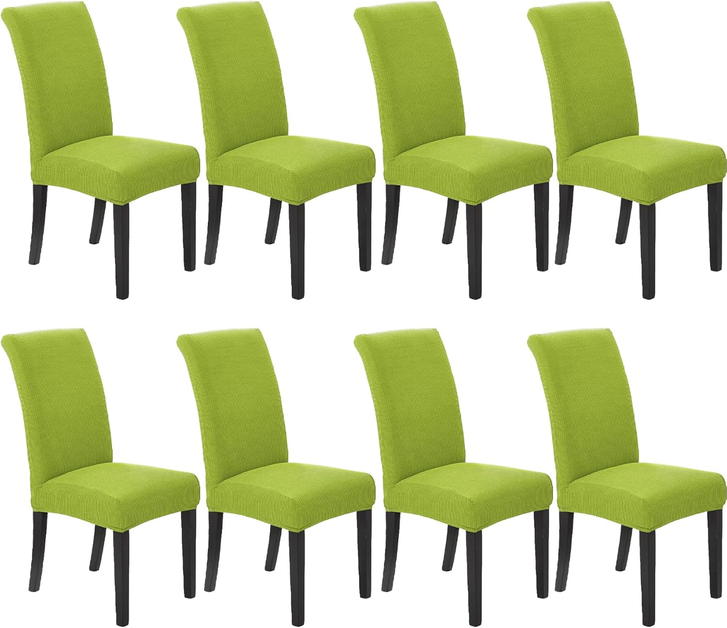 Howhic Stretch Chair Covers for Dining Room Set of 8, Apple Green