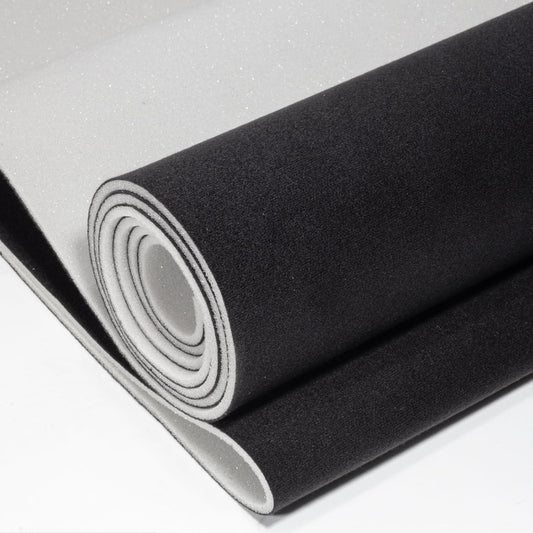Auto Headliner Fabric 96in L 60in W Velvet Foam Backing Black