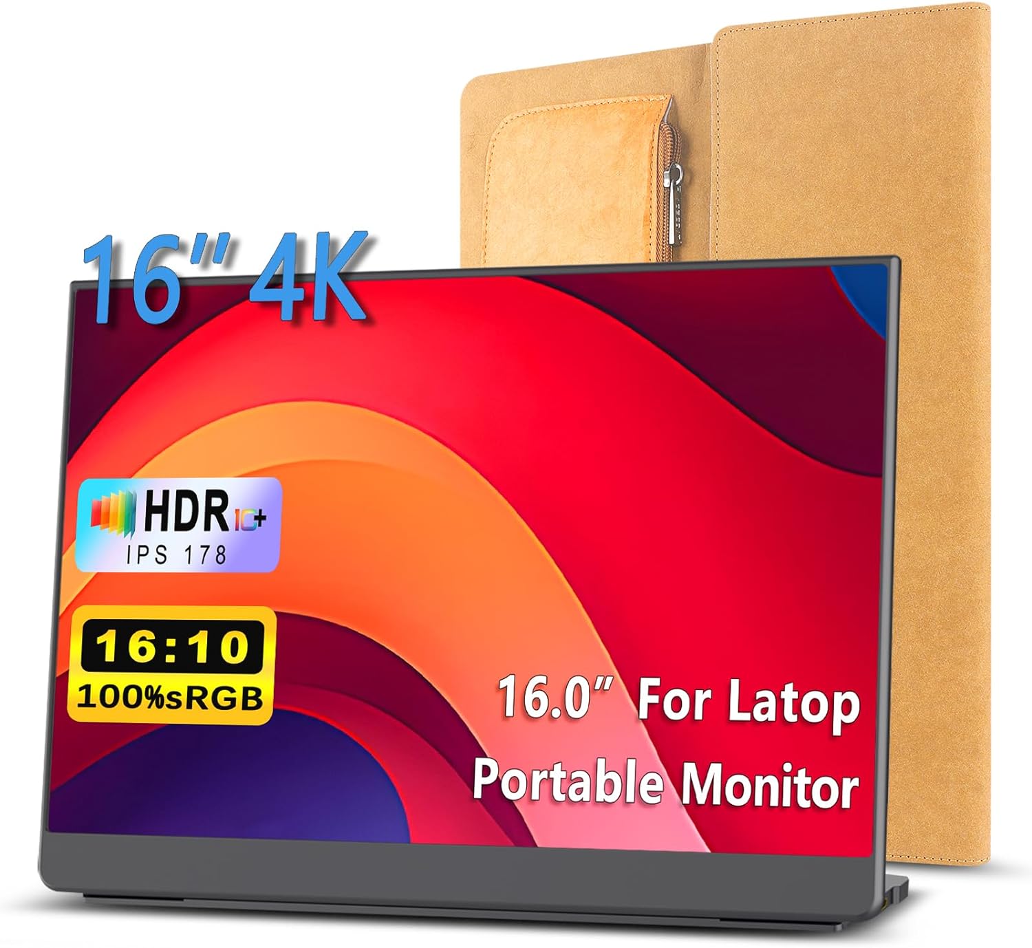 Portable 4K 16 Laptop Monitor IPS Display