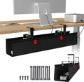 KEEGH No Drill Under Desk Cable Management Tray 28in - Fabric Cord