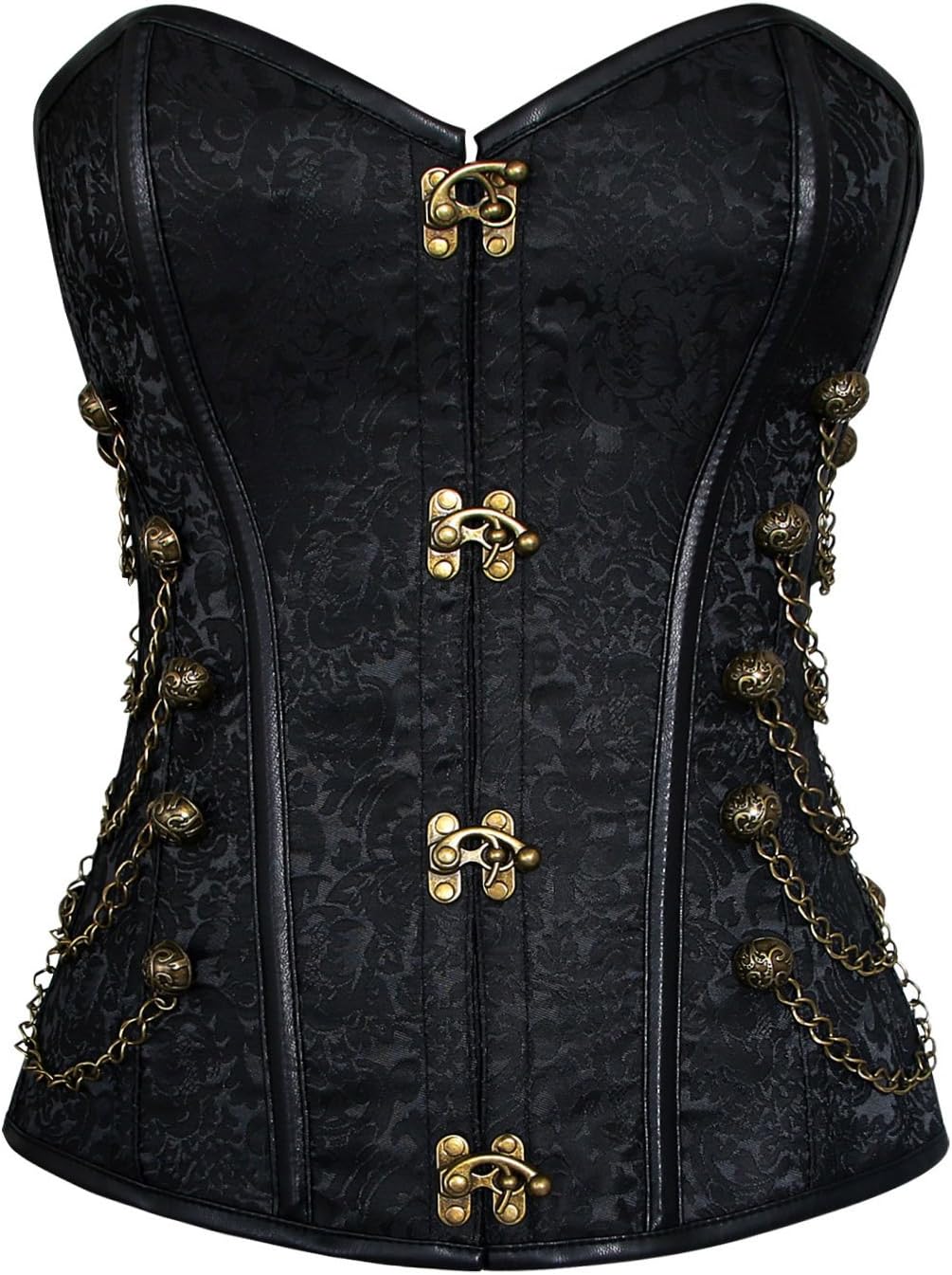 Charmian Women's Spiral Steel Boned Steampunk Gothic Corset