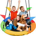 Rotatable Large Kid Tree Swing 40in Saucer - Durable Outdoor Platform