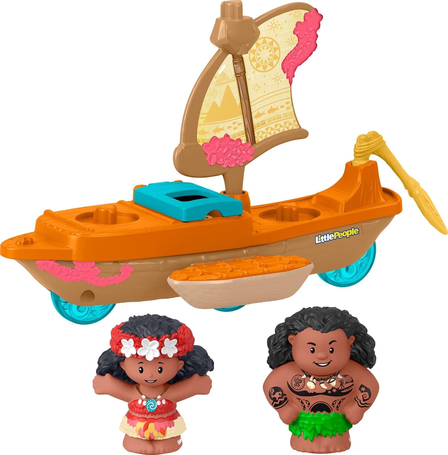Fisher-Price Disney Moana Canoe Sailboat Set, Pretend Play Ages 18M+