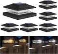 Solar Post Cap Lights 16 LED 6-Pack - Two Color Modes for Decks