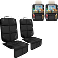 Car Seat Protector Under Baby Car Seat + Seat Back Organizer - Family