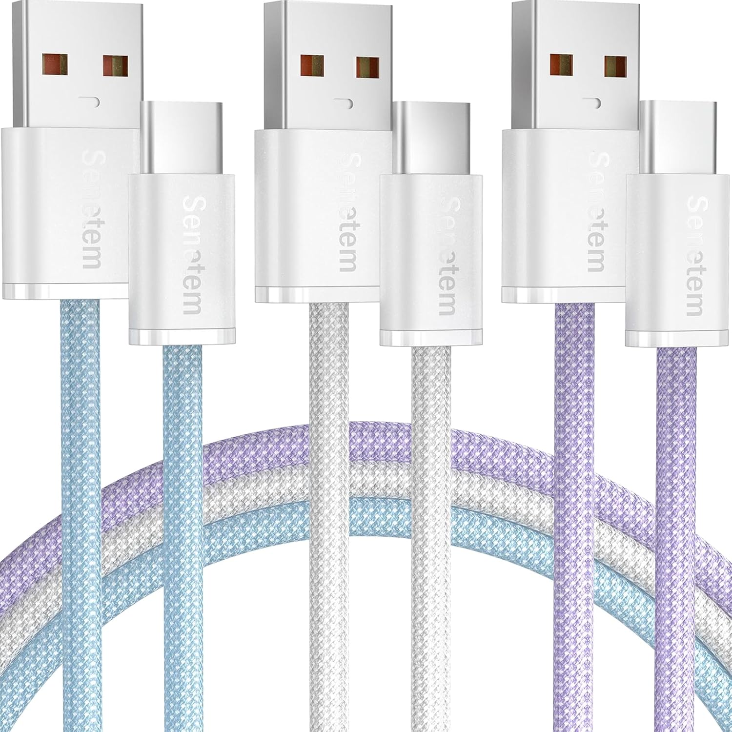 Fast Charge Your Devices with Senetem 10FT USB C Cable Trio!