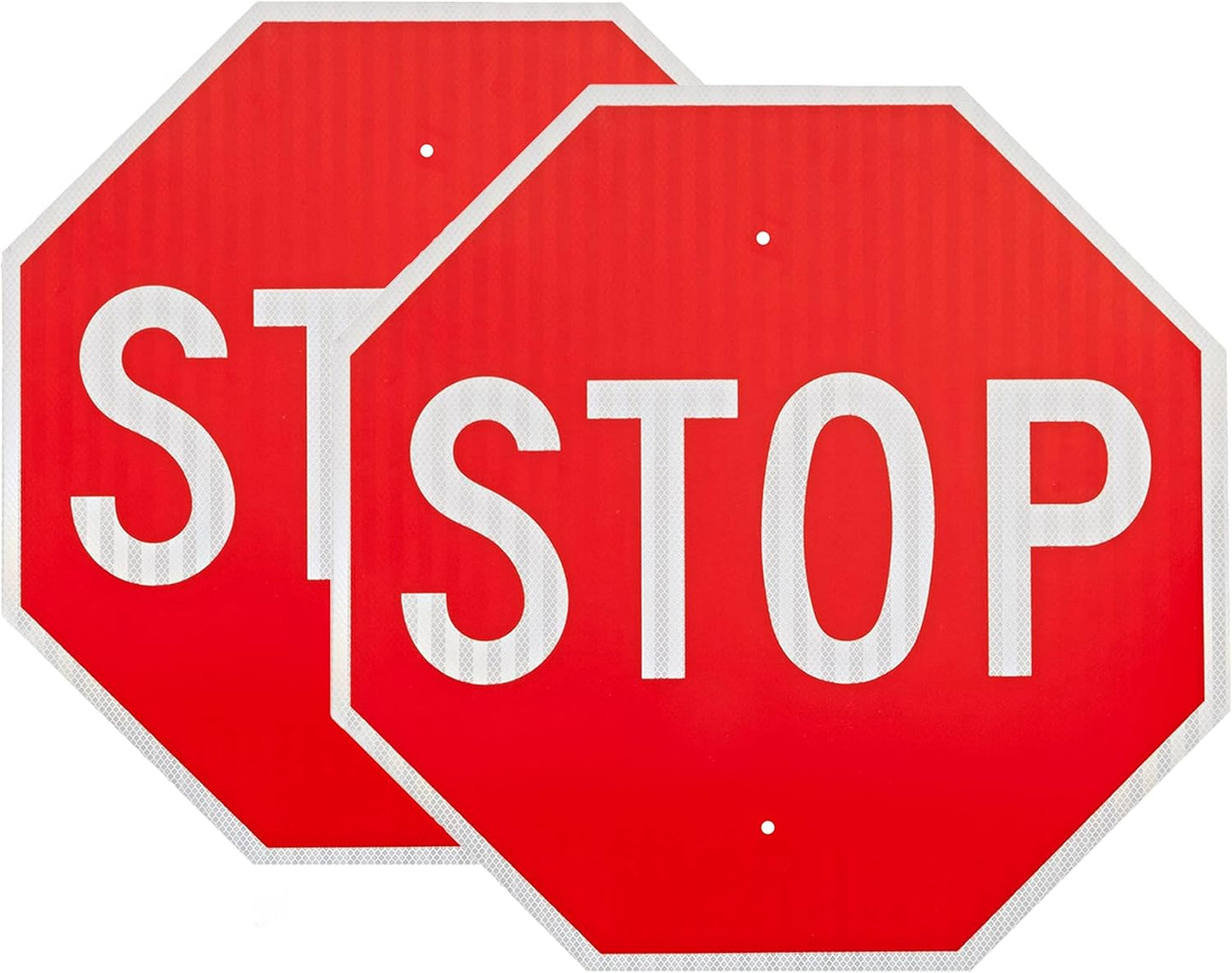 OLANZU 2 Pack Large Stop Signs 24 x 24 Inches for Traffic Control